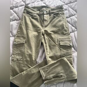 American Eagle green cargo high rise jegging, sz 4